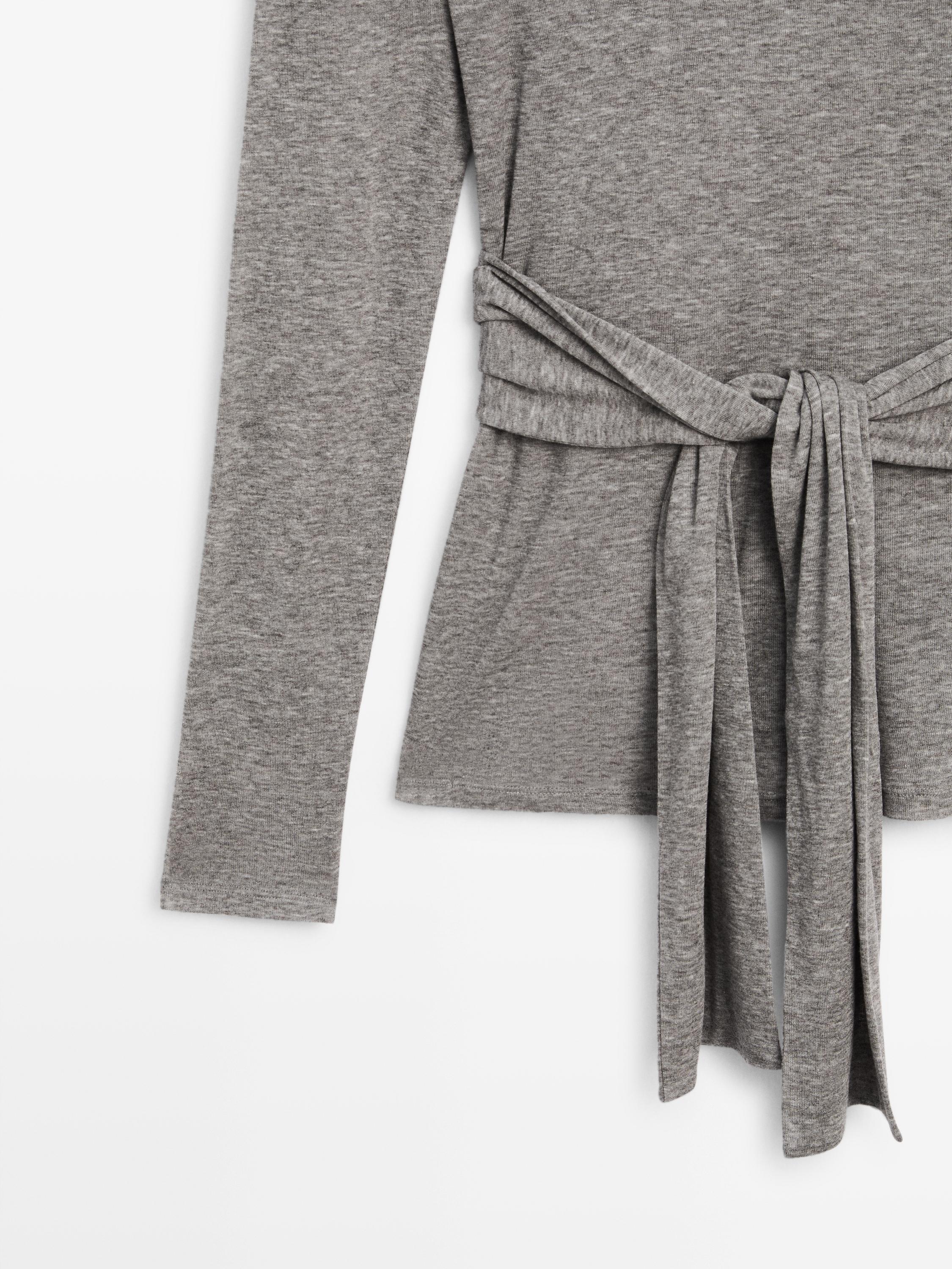 T-shirt with tie detail